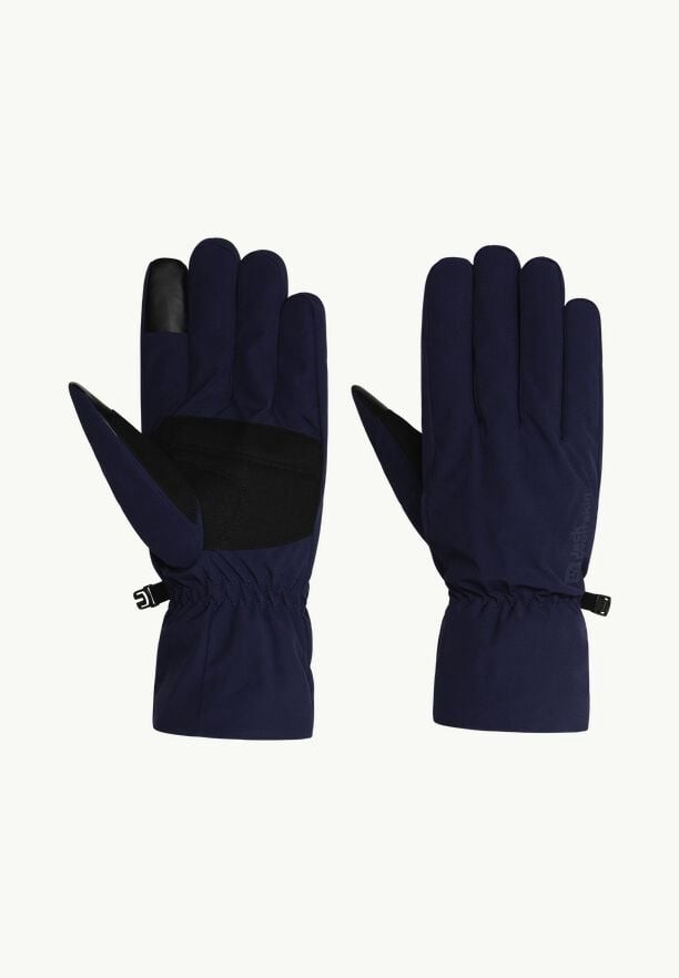 Navy Men Jack Wolfskin Highloft Gloves | 58867079
