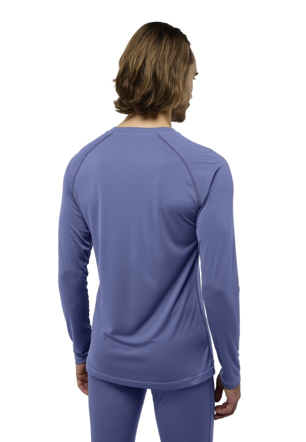 Navy Men Jack Wolfskin Infinite Light Ls T Shirts | 67223678