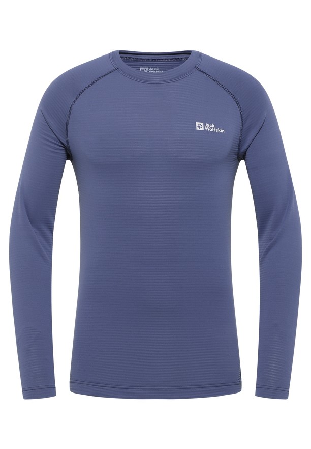 Navy Men Jack Wolfskin Infinite Warm Ls T Shirts | 94317576