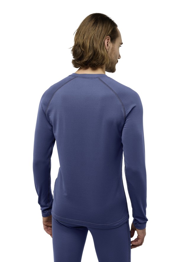 Navy Men Jack Wolfskin Infinite Warm Ls T Shirts | 94317576