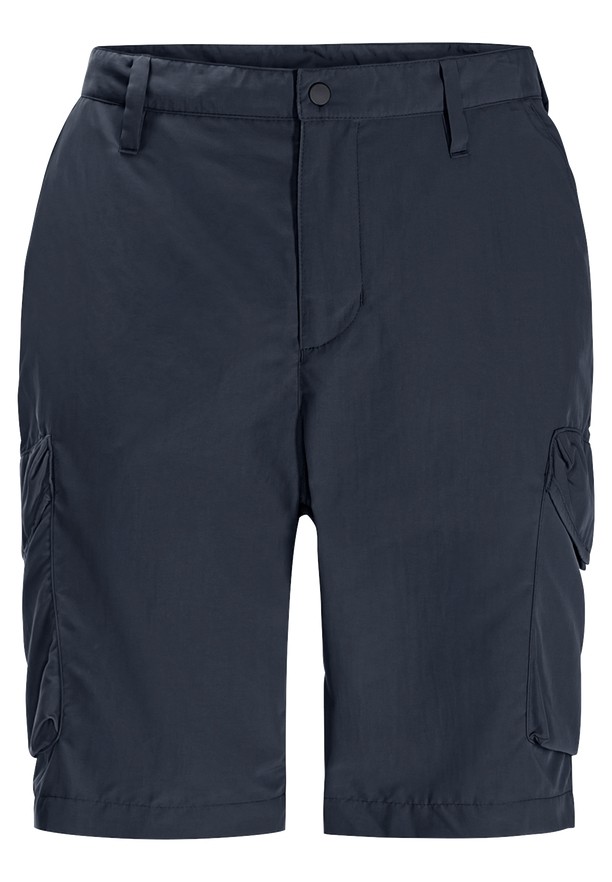 Navy Men Jack Wolfskin Kalahari Cargo Shorts | 63644450