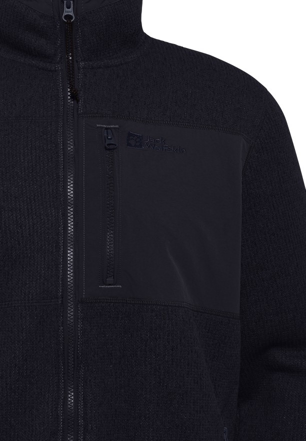 Navy Men Jack Wolfskin Kaminfeuer Fleece Jackets | 79492026
