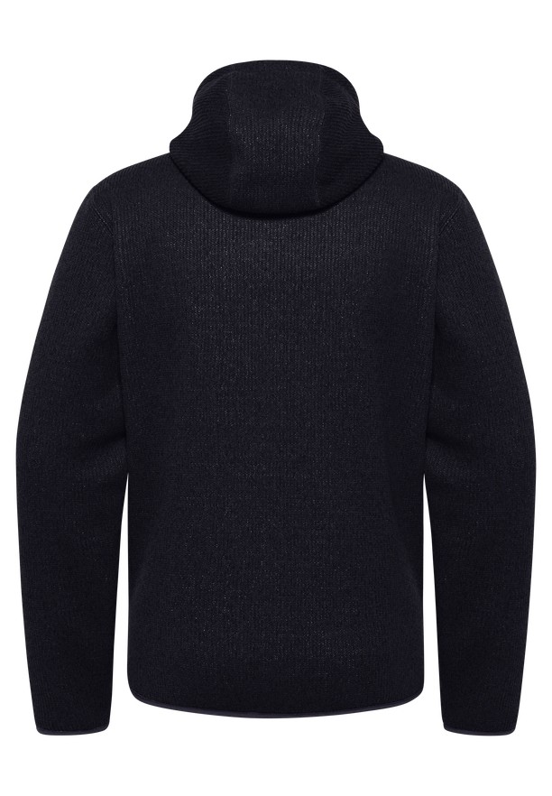 Navy Men Jack Wolfskin Kaminfeuer Hooded Fleece Jackets | 37246908