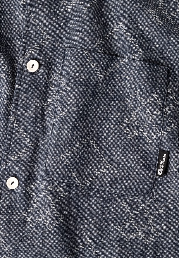 Navy Men Jack Wolfskin Karana Shirts | 29765932