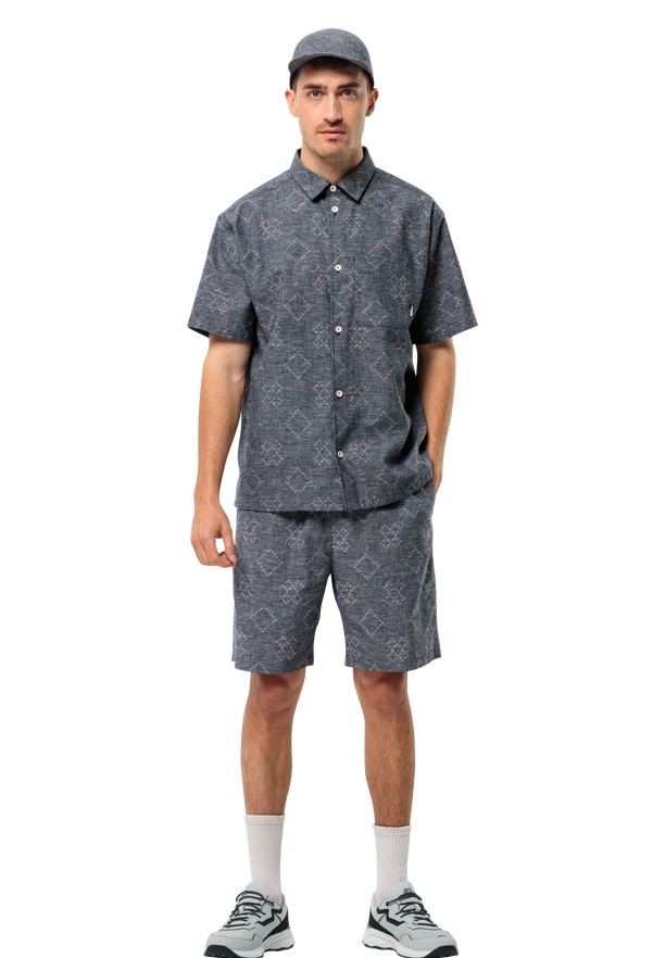 Navy Men Jack Wolfskin Karana Shirts | 29765932