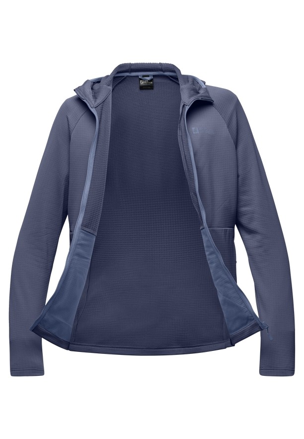 Navy Men Jack Wolfskin Kolbenberg Hooded Fz Fleece Jackets | 48805116