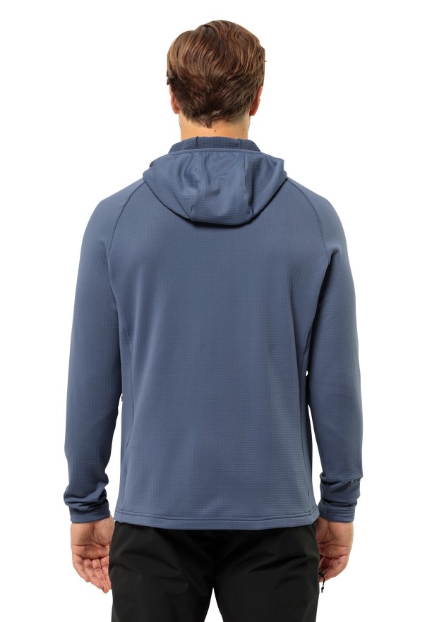 Navy Men Jack Wolfskin Kolbenberg Hooded Fz Fleece Jackets | 48805116