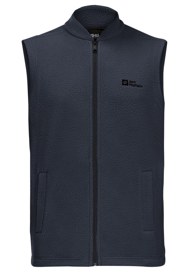 Navy Men Jack Wolfskin Light Curl Vest | 16681090
