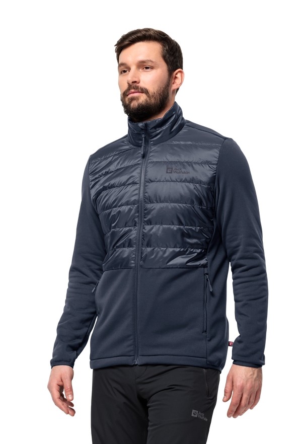 Navy Men Jack Wolfskin Luntal 3in1 Jackets | 22972883