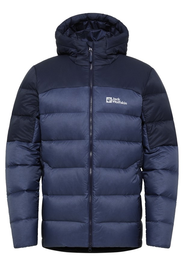 Navy Men Jack Wolfskin Nebelhorn Hoody Down Jackets | 76764699