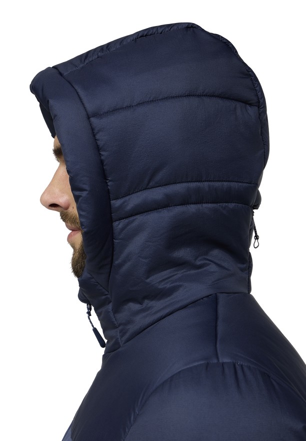 Navy Men Jack Wolfskin Nebelhorn Hoody Down Jackets | 76764699