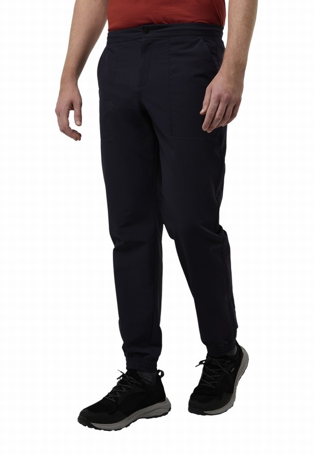 Navy Men Jack Wolfskin Newport Pants | 95183143