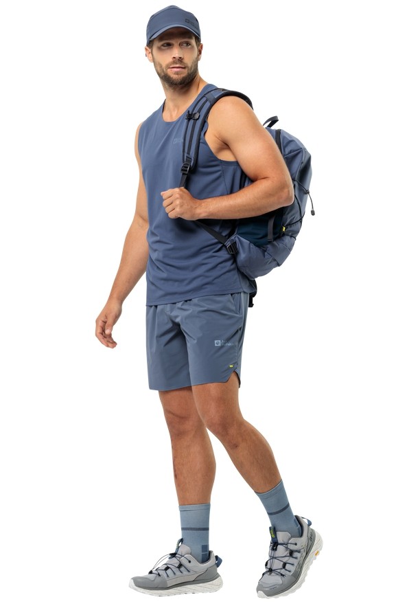 Navy Men Jack Wolfskin Prelight Chill Shorts | 51641218