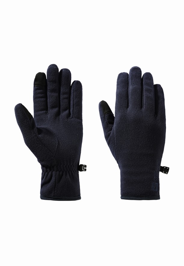 Navy Men Jack Wolfskin Real Stuff Gloves | 49775706