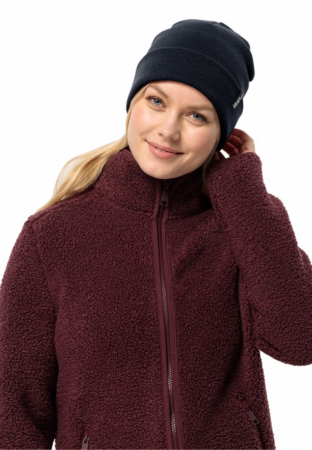 Navy Men Jack Wolfskin Rib Beanie | 35158405