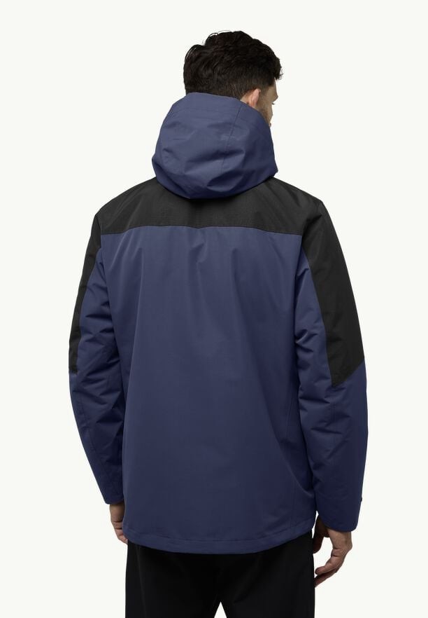 Navy Men Jack Wolfskin Romberg 3in1 Jackets | 46809384