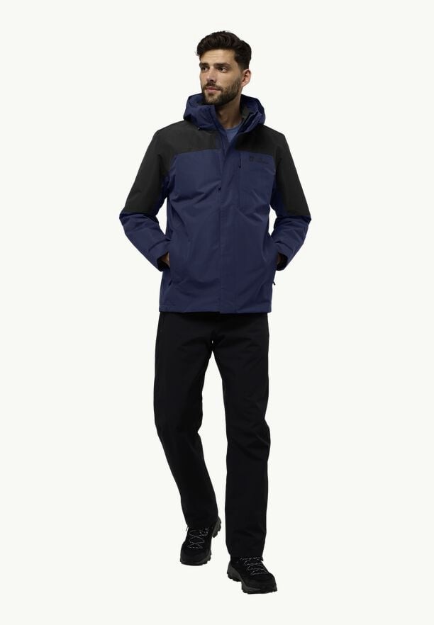 Navy Men Jack Wolfskin Romberg 3in1 Jackets | 46809384