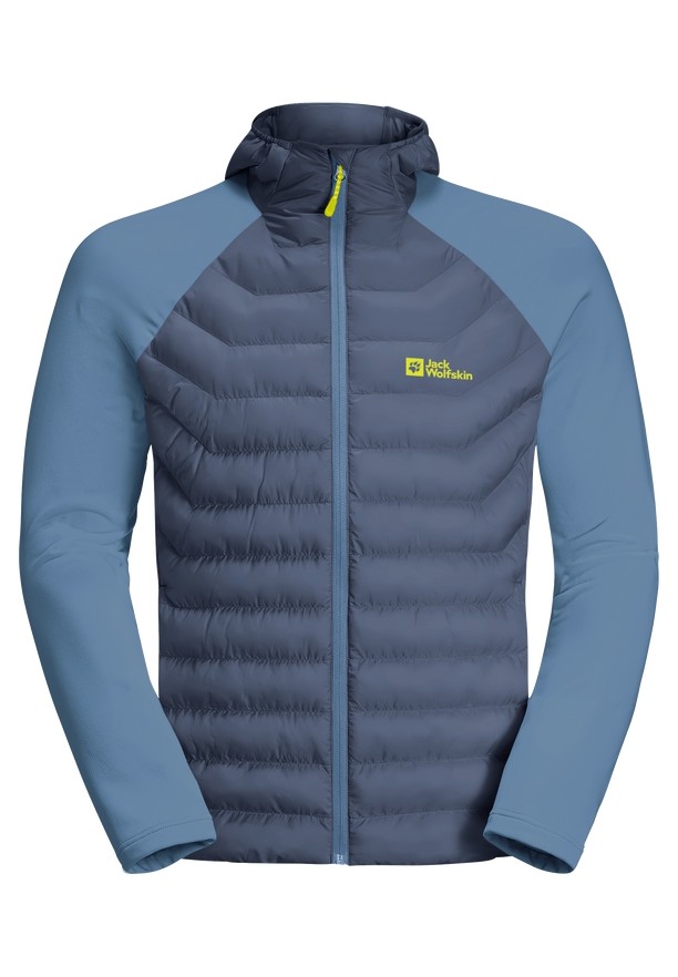 Navy Men Jack Wolfskin Routeburn Pro Hybrid Jackets | 30119598