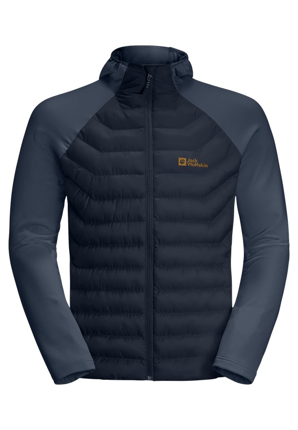 Navy Men Jack Wolfskin Routeburn Pro Hybrid Jackets | 20030128