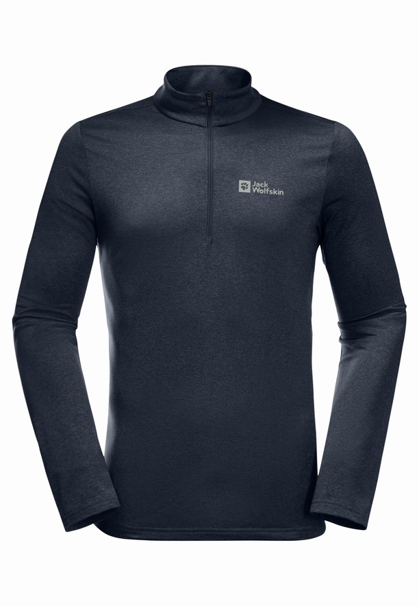 Navy Men Jack Wolfskin Skyhermal Hz T Shirts | 41818366