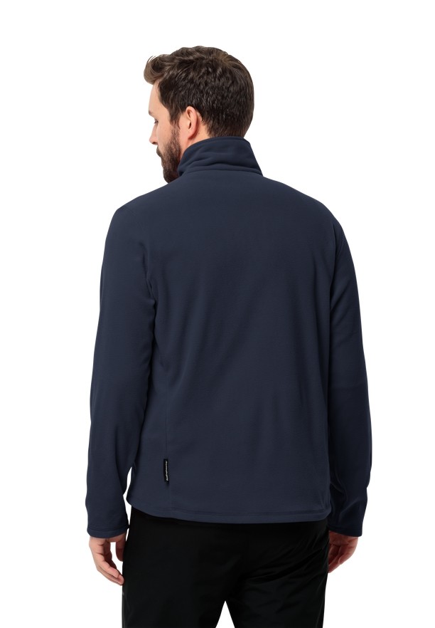Navy Men Jack Wolfskin Taunus Fz Fleece Jackets | 51324256