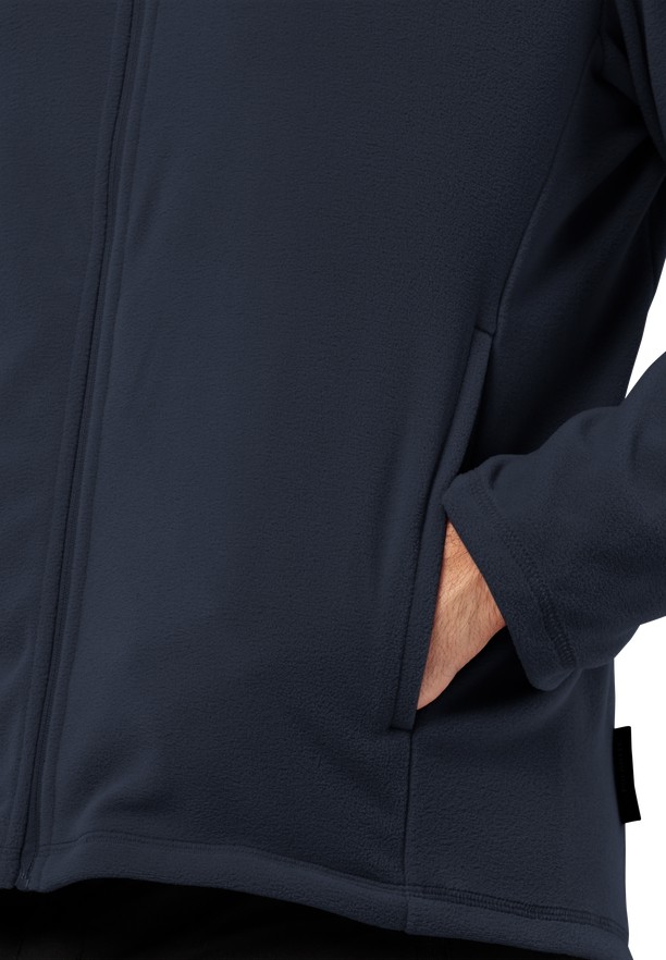Navy Men Jack Wolfskin Taunus Fz Fleece Jackets | 51324256