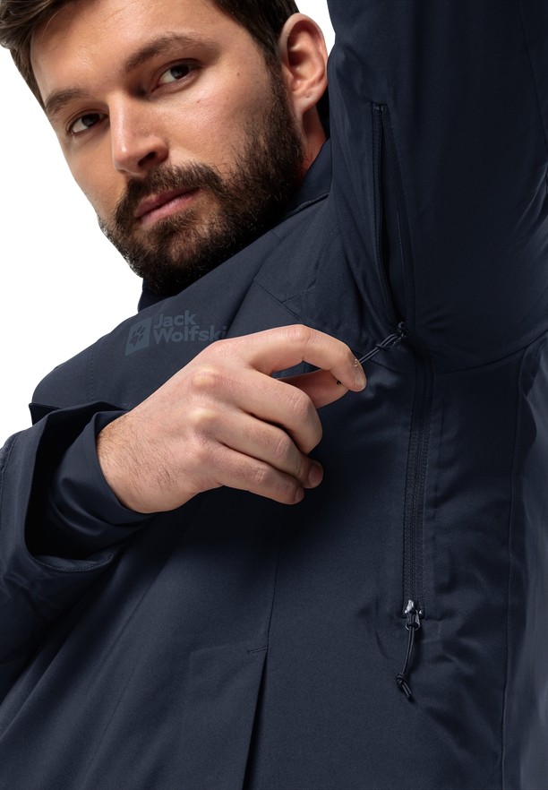 Navy Men Jack Wolfskin Troposphere Ins Winter Jackets | 97967885