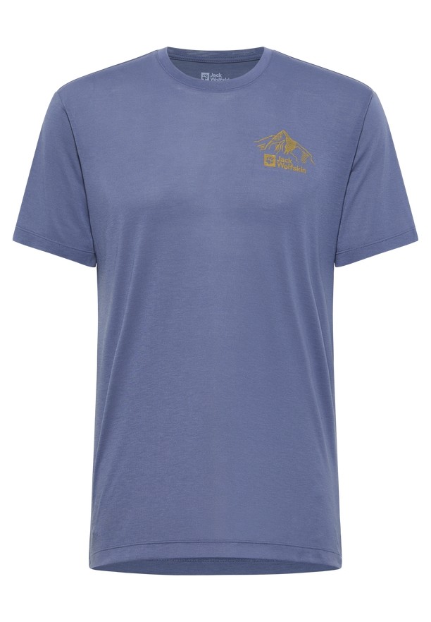 Navy Men Jack Wolfskin Vonnan Graphic T Shirts | 13314083