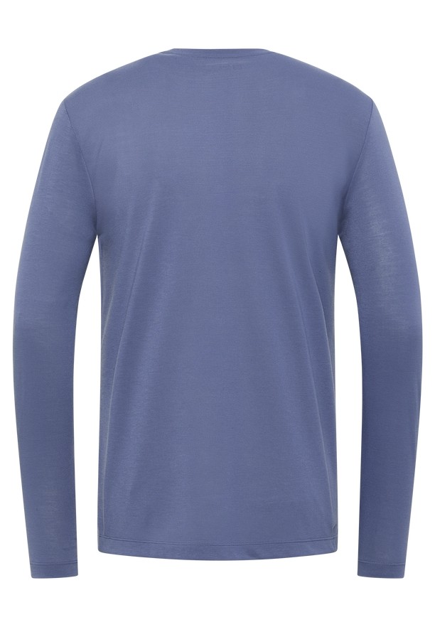 Navy Men Jack Wolfskin Vonnan Ls T Shirts | 28092432