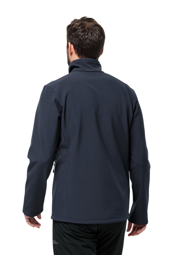 Navy Men Jack Wolfskin Whirlwind Softshell Jackets | 71729645