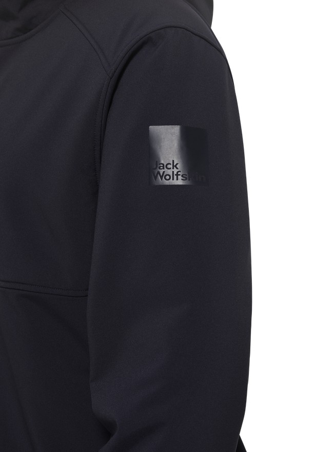 Navy Men Jack Wolfskin Windland Softshell Jackets | 64175053