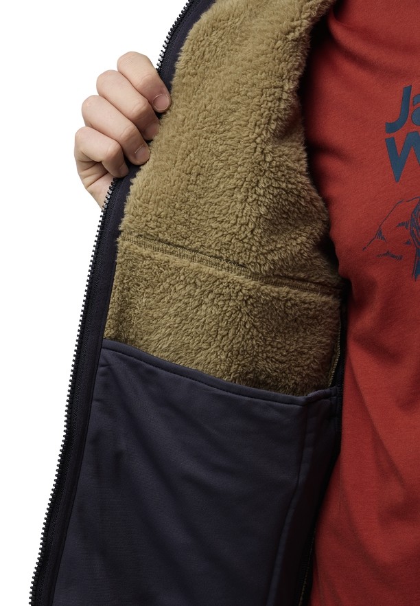 Navy Men Jack Wolfskin Windland Softshell Jackets | 64175053