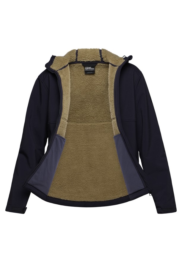 Navy Men Jack Wolfskin Windland Softshell Jackets | 64175053