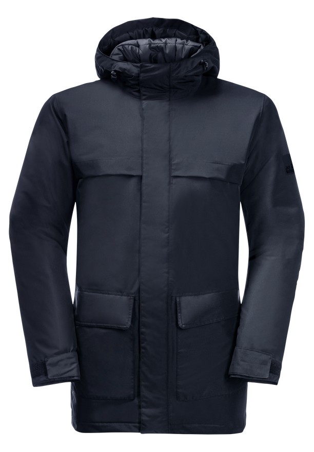 Navy Men Jack Wolfskin Winterlager Coats | 70328726