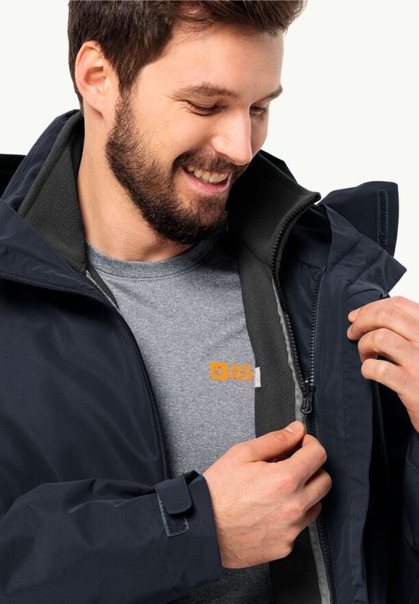 Navy Men Jack Wolfskin Winterstein Fz Fleece Jackets | 12249035