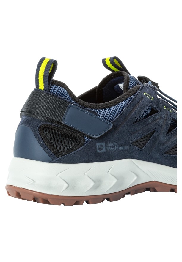 Navy Men Jack Wolfskin Woodland 2 Hybrid Low Hiking Shoes | 58306108