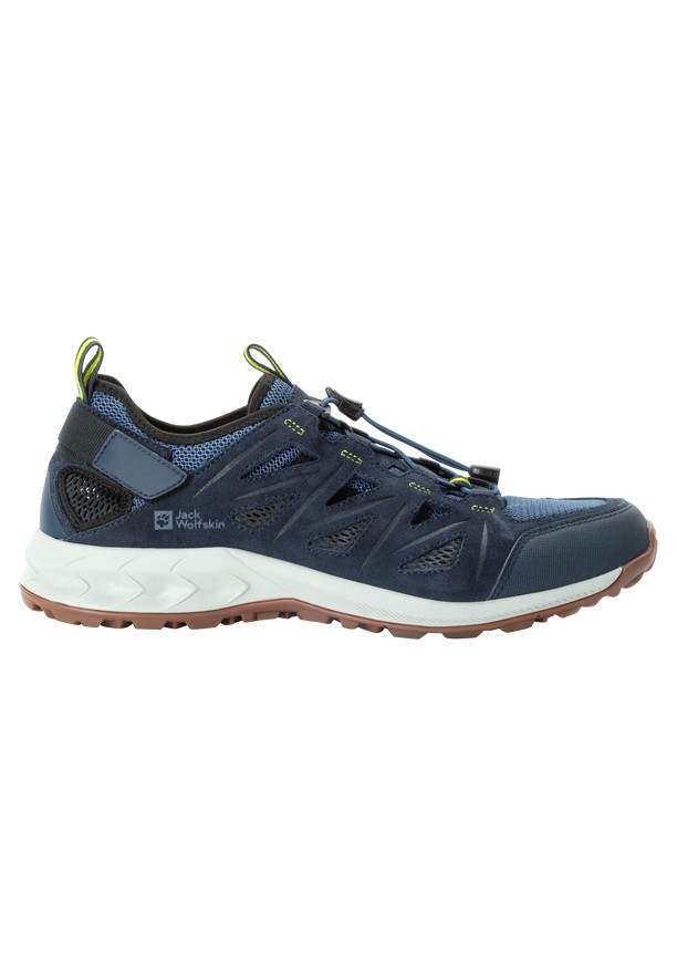 Navy Men Jack Wolfskin Woodland 2 Hybrid Low Hiking Shoes | 58306108
