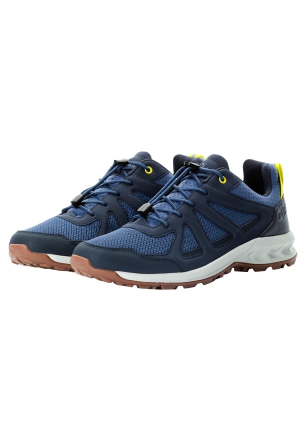 Navy Men Jack Wolfskin Woodland 2 Vent Low Hiking Shoes | 65442124