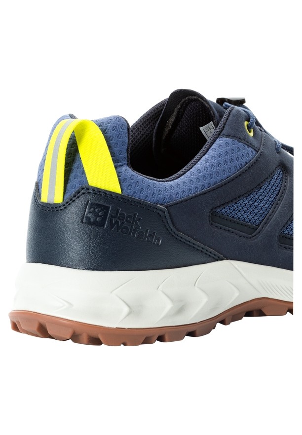 Navy Men Jack Wolfskin Woodland 2 Vent Low Hiking Shoes | 65442124