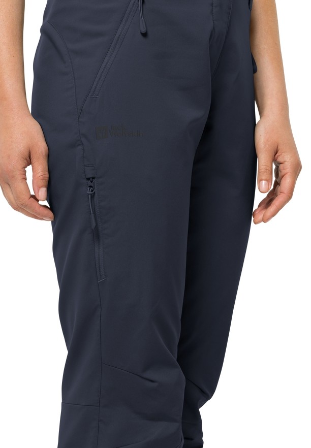 Navy Women Jack Wolfskin Active Track Hiking Pants | 21150016