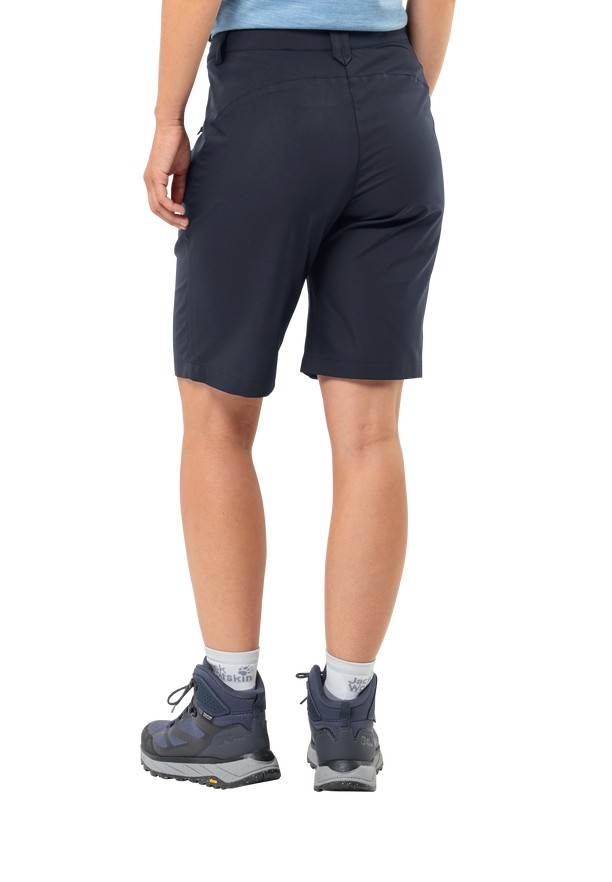 Navy Women Jack Wolfskin Active Track Shorts | 67683336