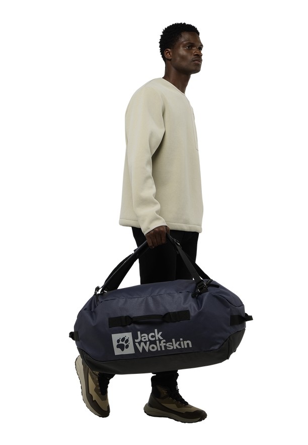 Navy Women Jack Wolfskin All-in 65 Duffle Bags | 30272136