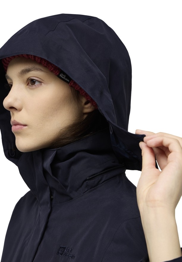 Navy Women Jack Wolfskin Baylight 3in1 Coats | 81059794