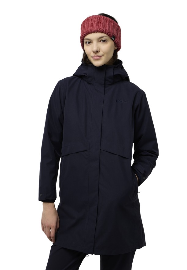 Navy Women Jack Wolfskin Baylight 3in1 Coats | 81059794
