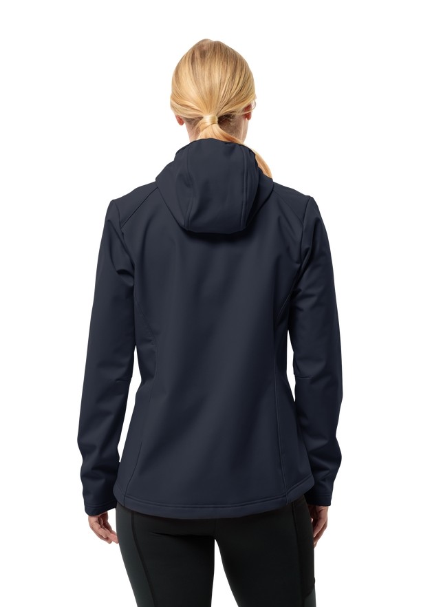 Navy Women Jack Wolfskin Bornberg Hoody Softshell Jackets | 15348125