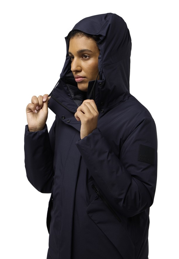 Navy Women Jack Wolfskin Brandenburger Coats | 53120752