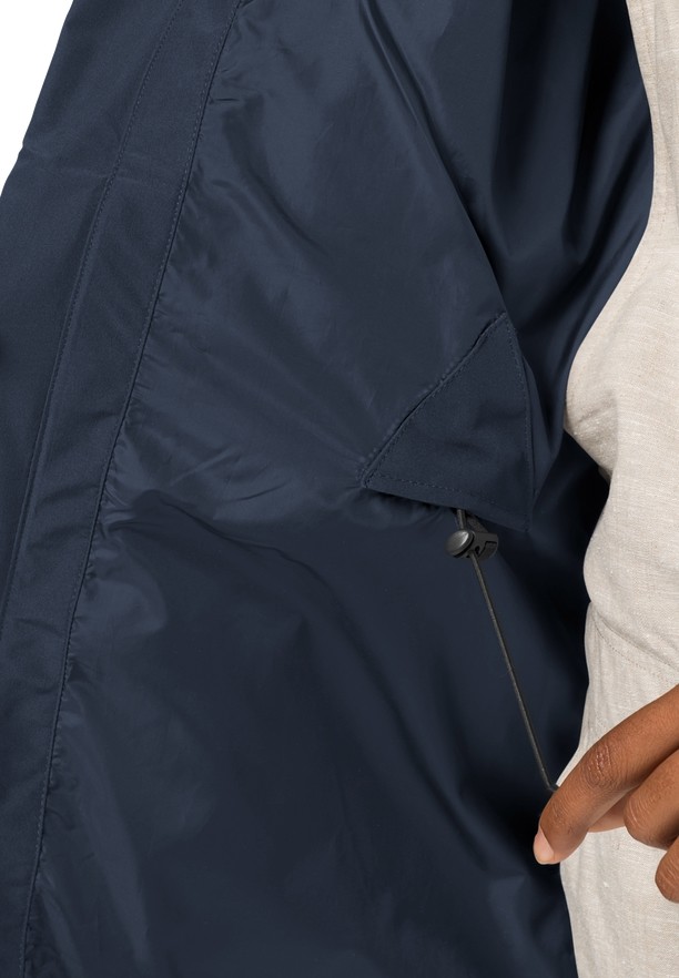 Navy Women Jack Wolfskin Dakar Rain Coats | 22168605