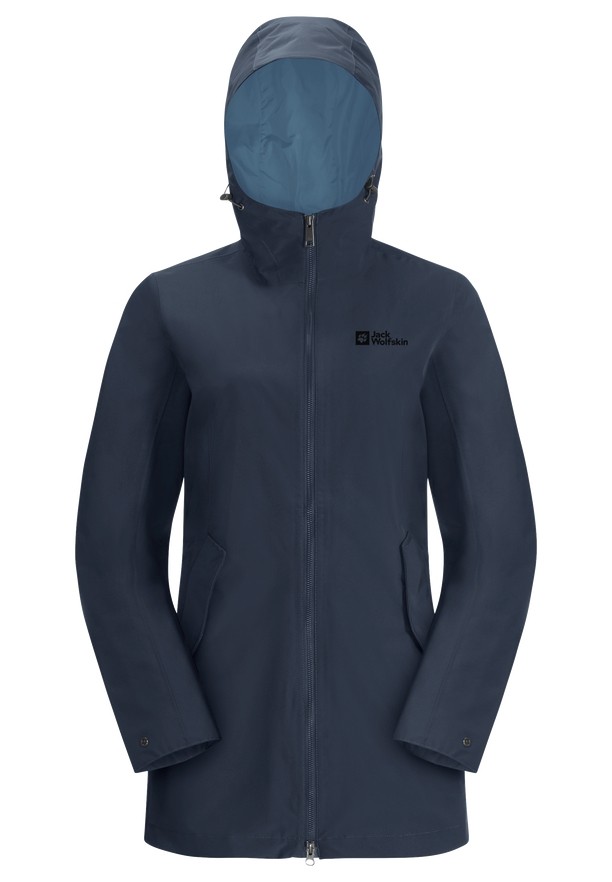 Navy Women Jack Wolfskin Dakar Rain Coats | 22168605