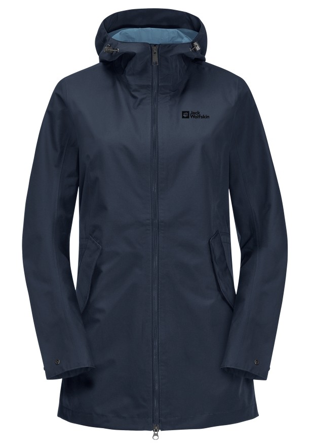 Navy Women Jack Wolfskin Dakar Rain Coats | 22168605