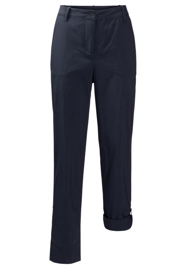 Navy Women Jack Wolfskin Desert Roll Up Pants | 68874207